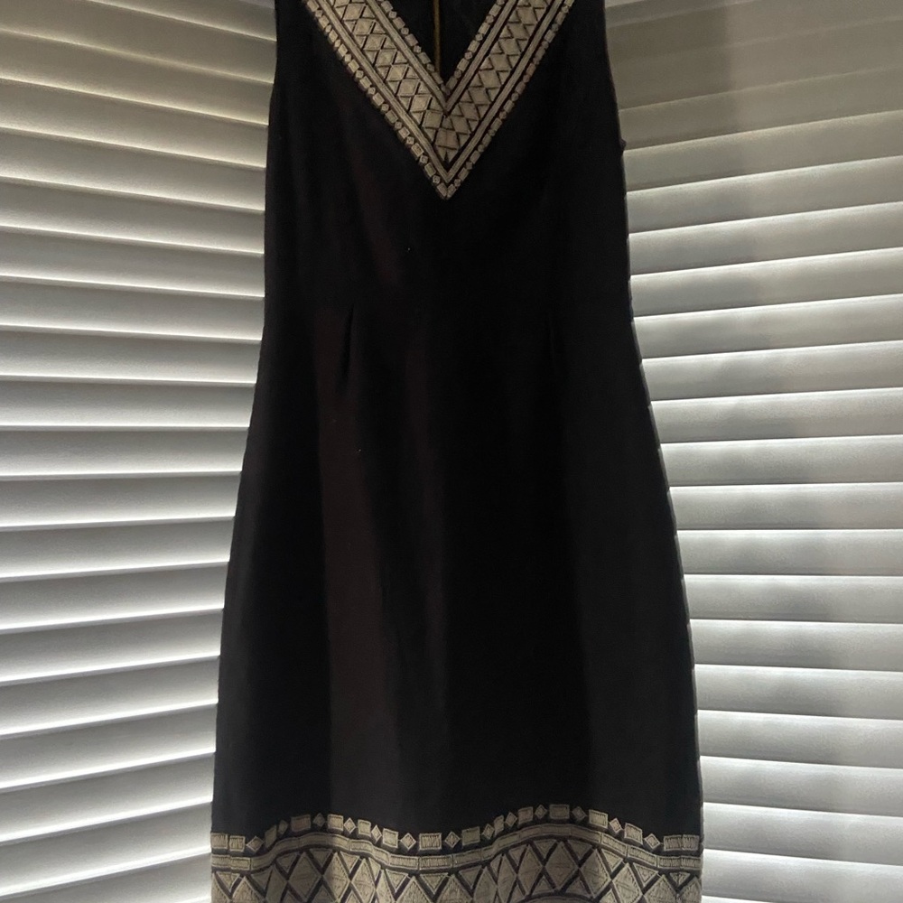 Kate Spade Black and Gold Embellished Midi Sundress